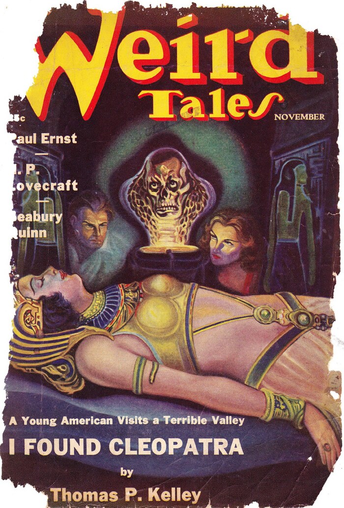Weird Tales cover, November 1938, by A. R. Tilburne