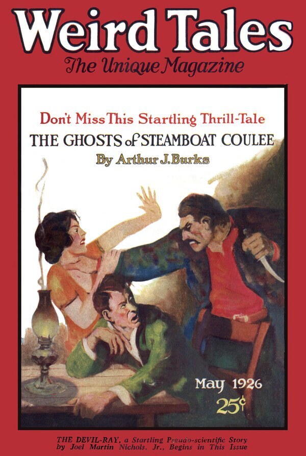 Weird Tales cover, May 1926, by Andrew Bensen