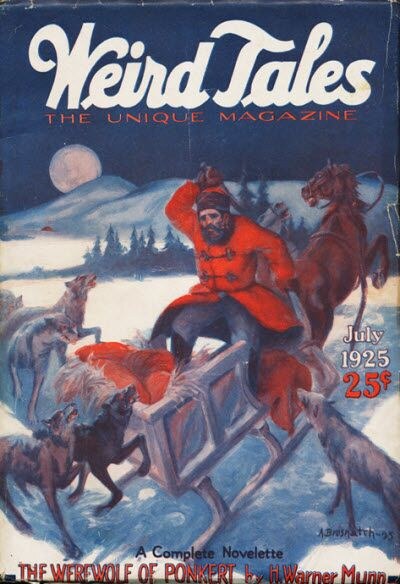 Weird Tales cover, July 1925, by Andrew Brosnatch