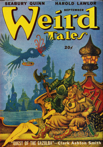 Weird Tales cover, September 1947, by Boris Dolgov