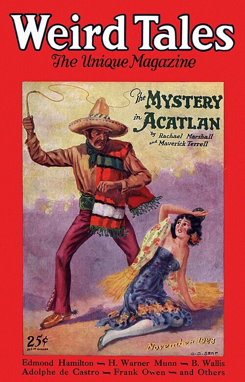 Weird Tales cover, November 1928, by C. C. Senf