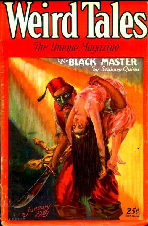 Weird Tales cover, January 1929, by C. C. Senf