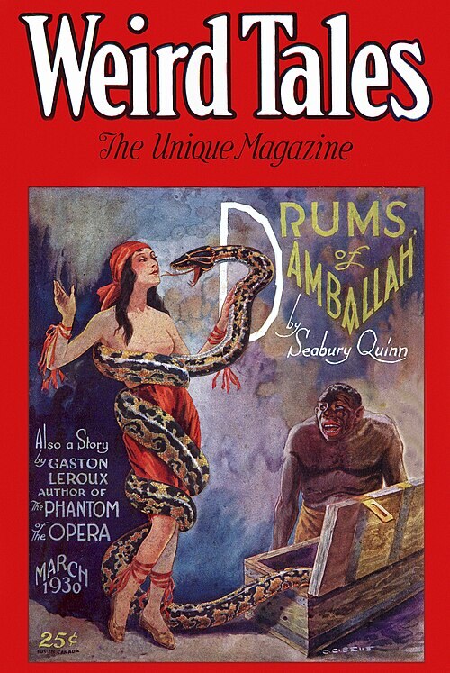 Weird Tales cover, March 1930, by C. C. Senf