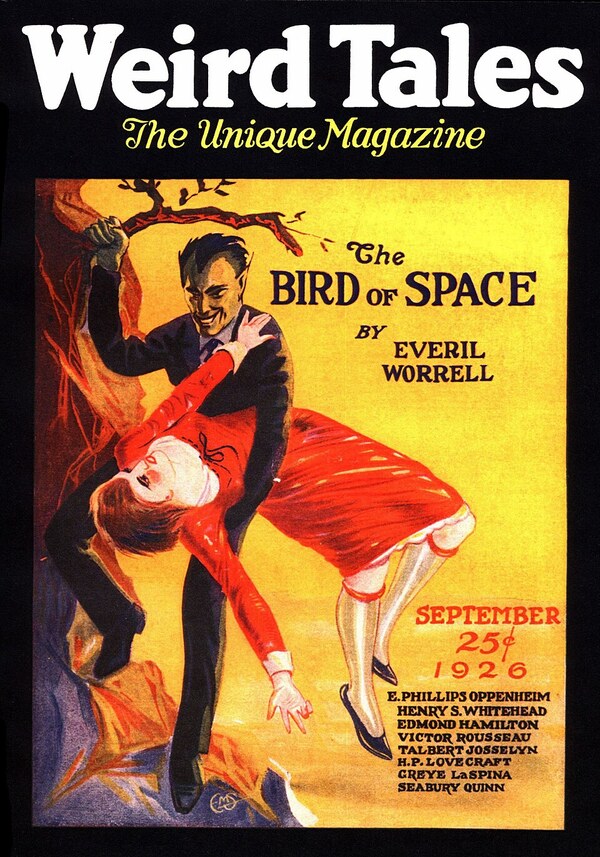 Weird Tales cover, September 1926, by E. M. Stevenson