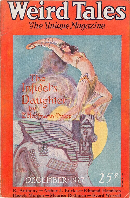 Weird Tales cover, December 1927, by Hugh Rankin