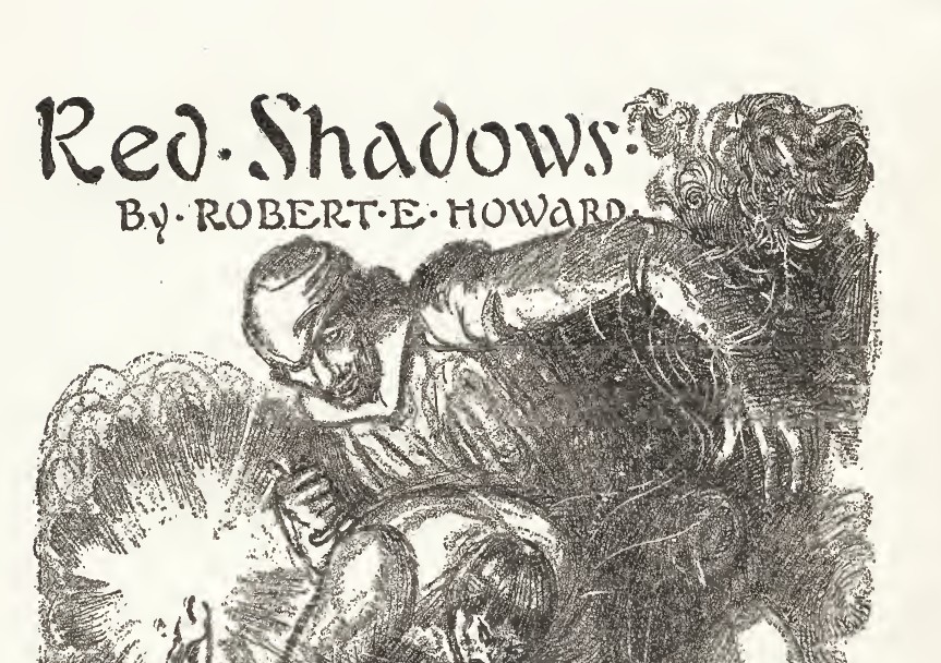 Interior for “Red Shadows.” Weird Tales, August 1928. Art by Hugh Rankin.