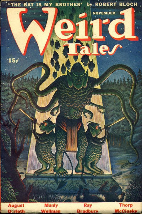 Weird Tales cover, November 1944, by Matt Fox