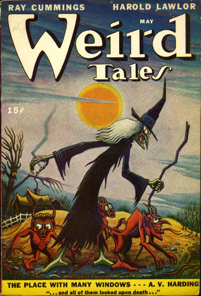 Weird Tales cover, May 1947, by Matt Fox