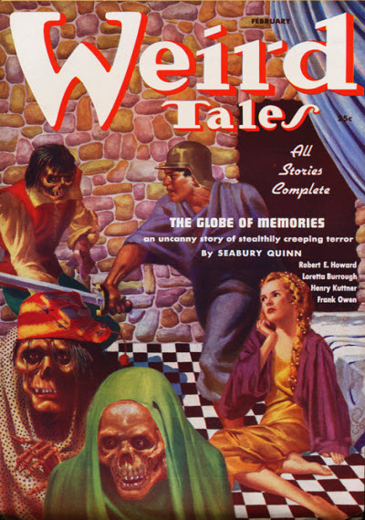 Weird Tales cover, February 1937, by Virgil Finlay
