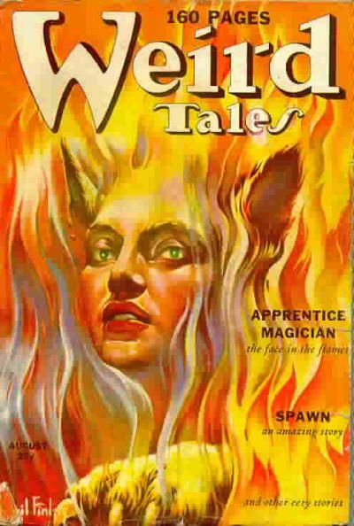 Weird Tales cover, August 1939, by Virgil Finlay