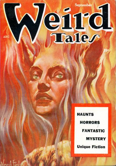 Weird Tales cover, September 1954, by Virgil Finlay